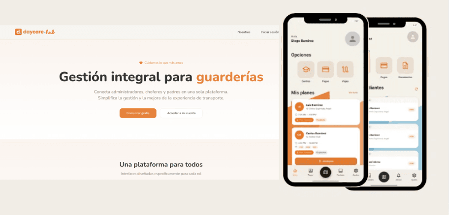 DayCareHub: Plataforma para gestión de guarderías y transporte escolar
